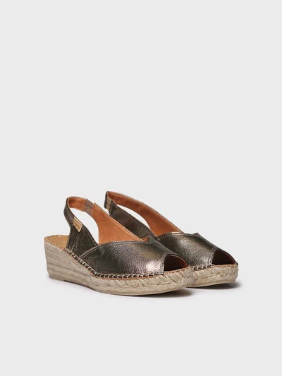Espadrilles compensées en cuir - BERNIA-P