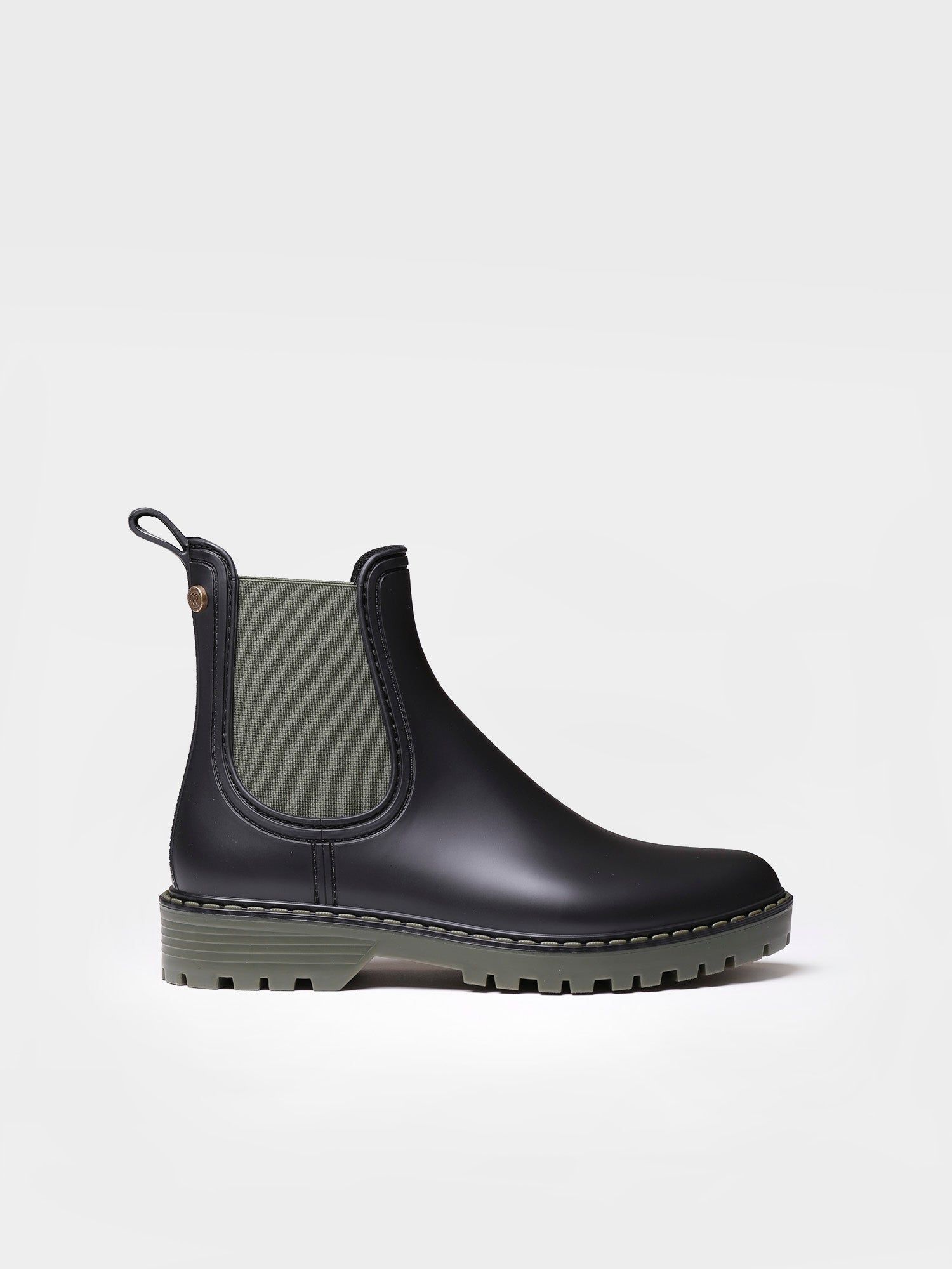 Women's Brand Logo Patched Rain Ankle Boots,Navy main image 1