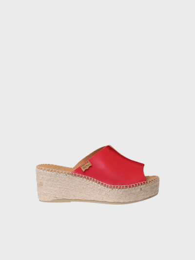 Leather espadrille with open back | IVONNE