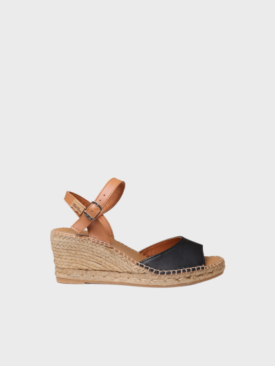 Women's leather wedge espadrille | SIA-P