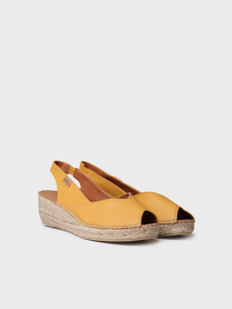 Espadrilles compensées en cuir - BERNIA-P