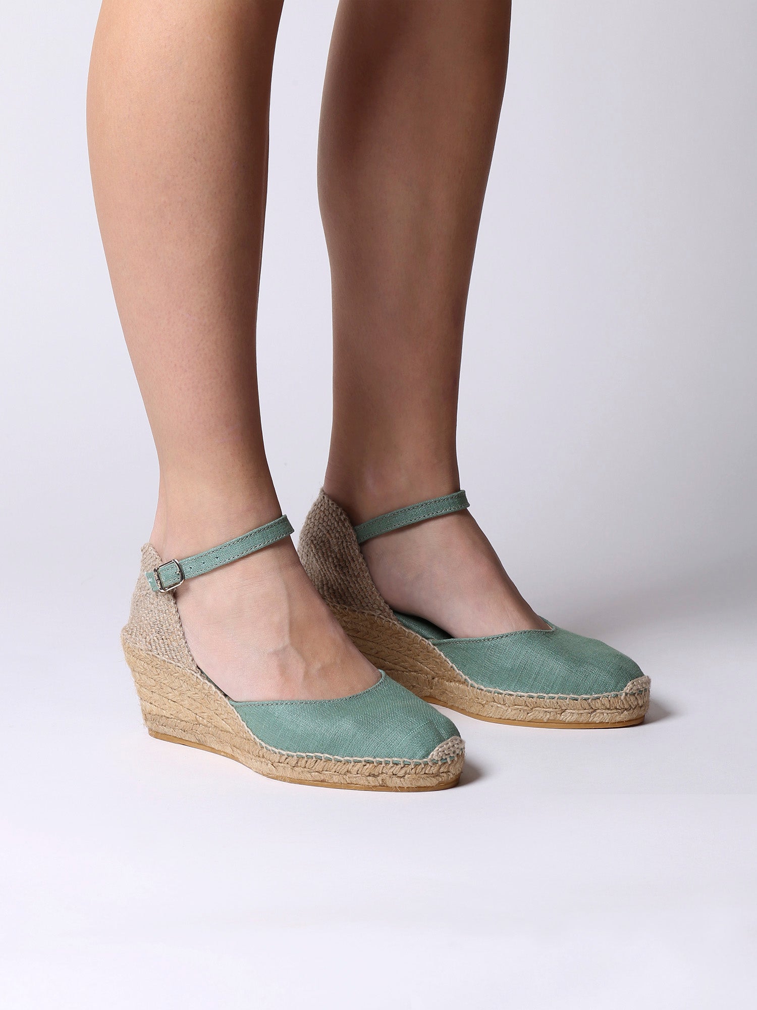 Espadrilles compensées en jute à boucle - CALDES