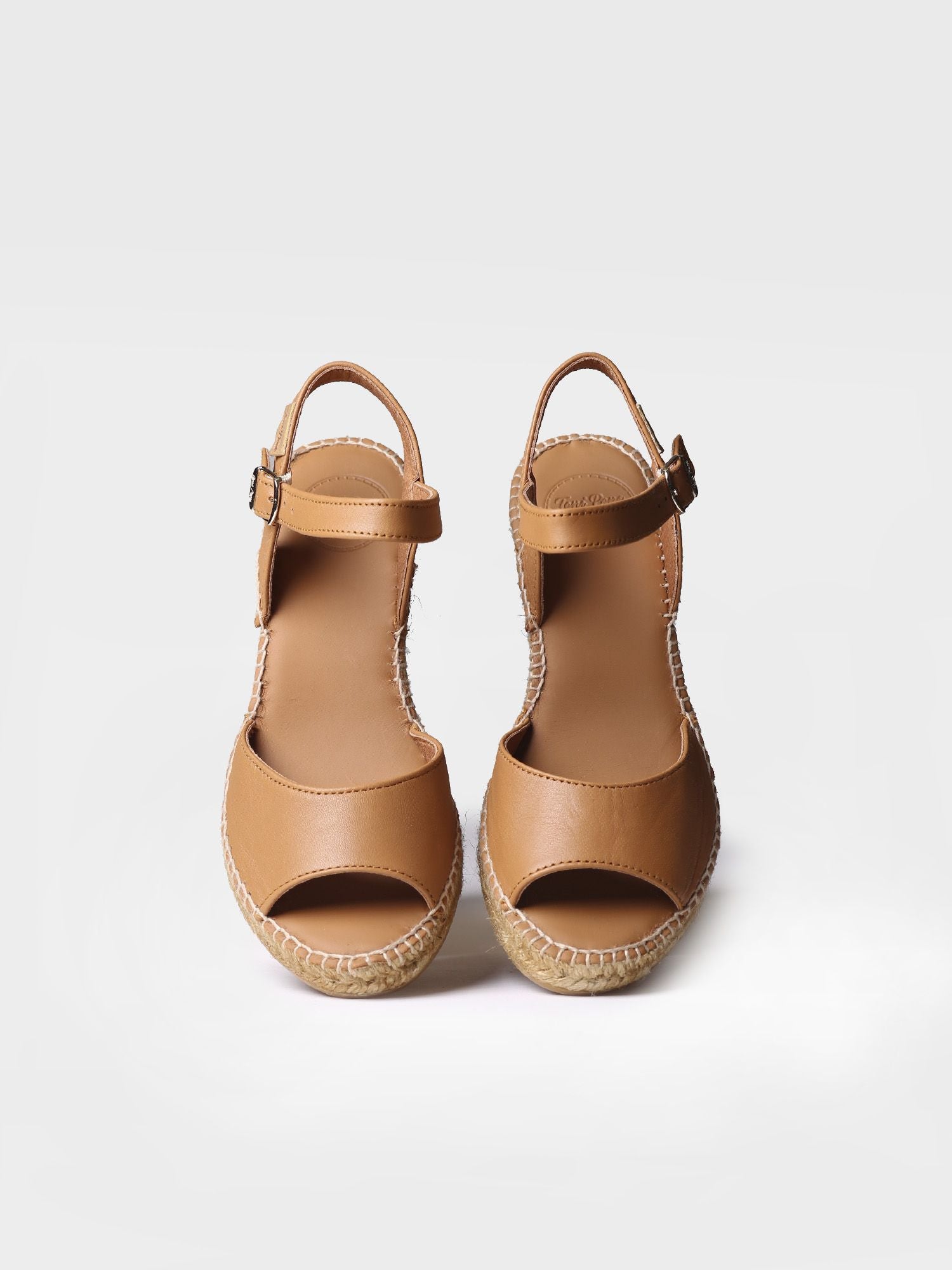 Espadrilles compensées pour femme en cuir - SIA-P