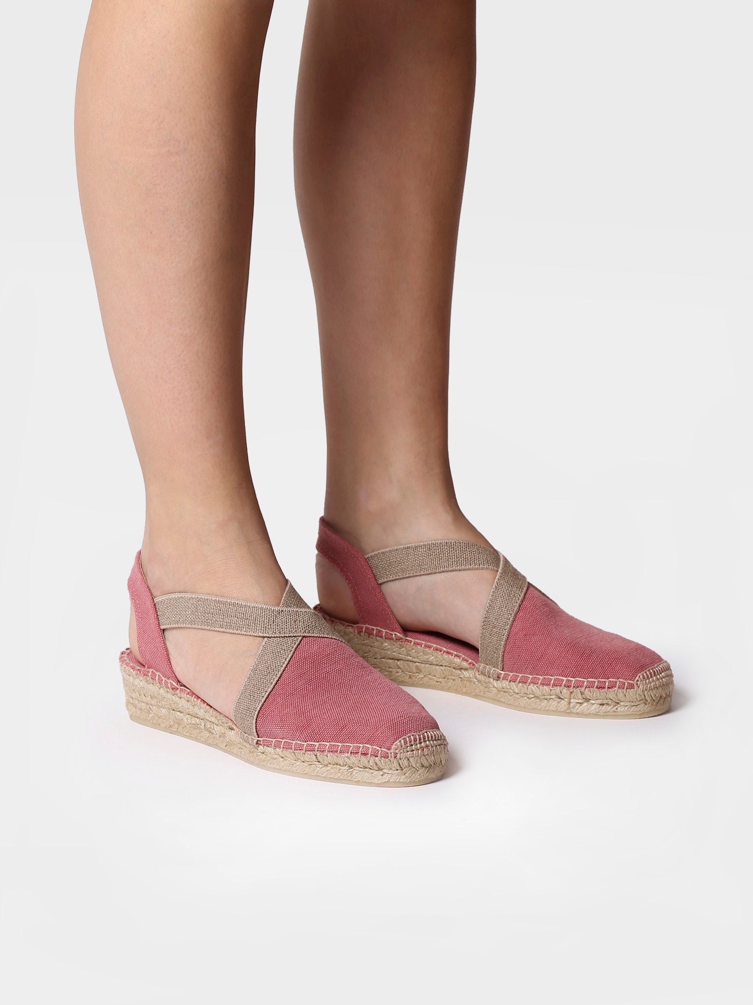 Women's flat vegan espadrilles in cotton fabric - VERDI-V
