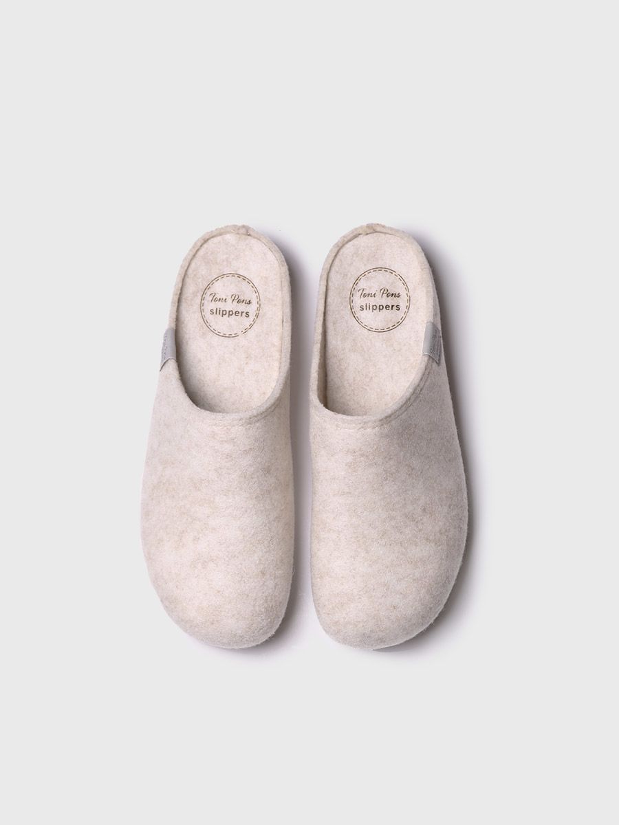 MONA-FR - Women's clog-style slipper in recycled felt