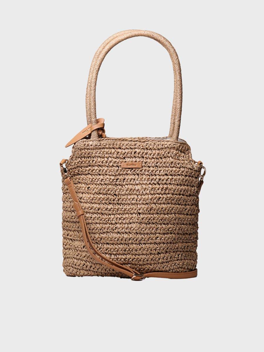Paper raffia bag with removable strap | DOROTHY