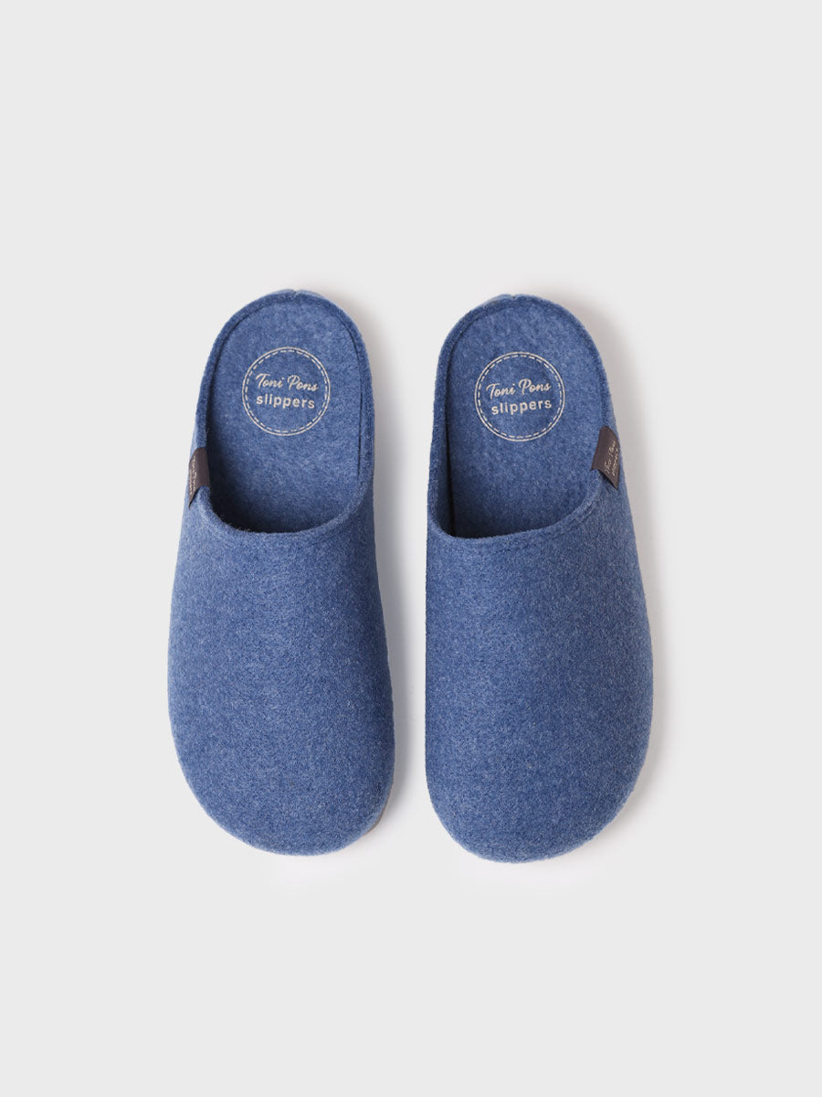 Chausson femme style sabot en feutre recyclé - MONA-FR