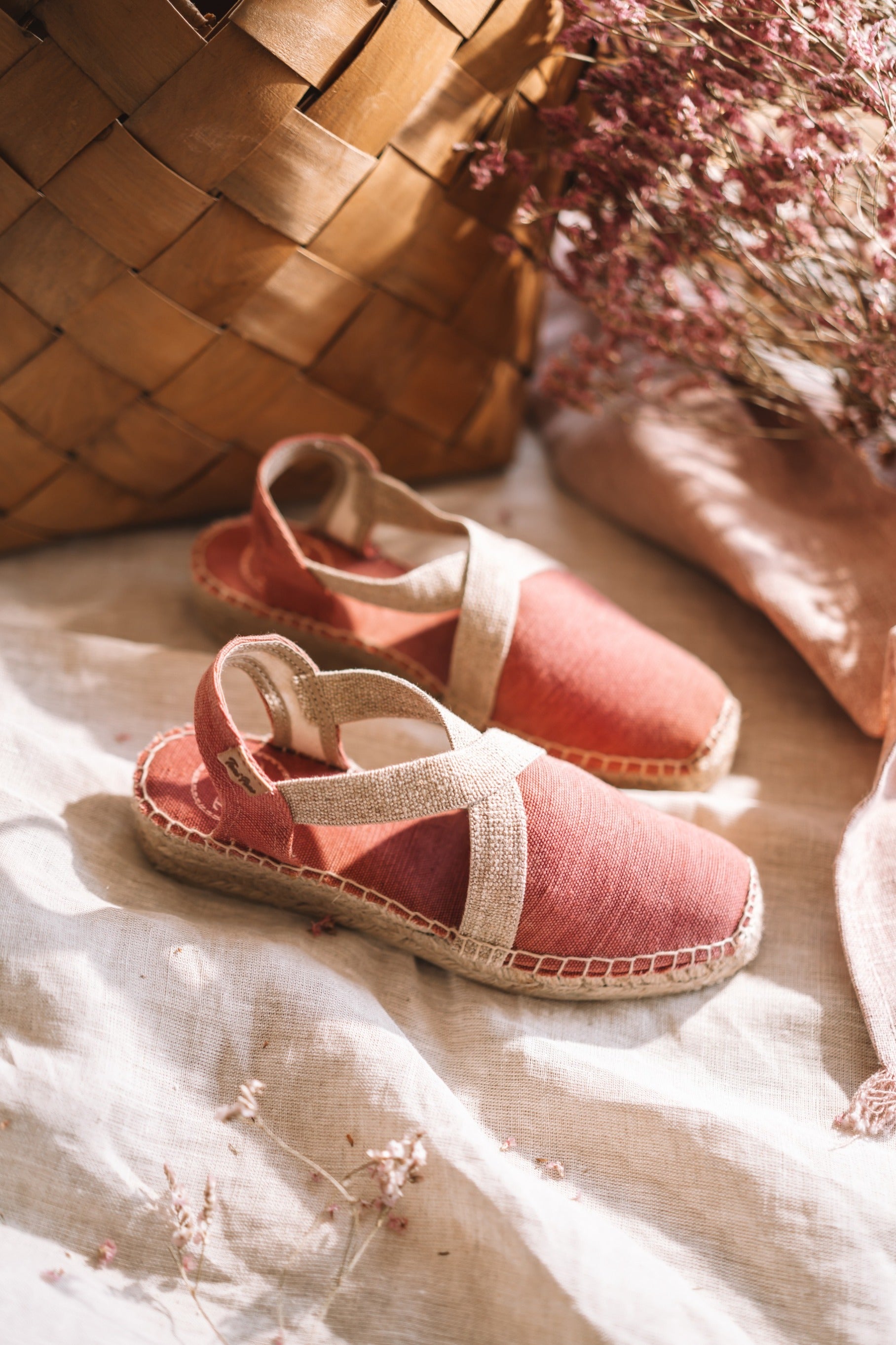 Women's flat vegan espadrilles in cotton fabric - VERDI-V