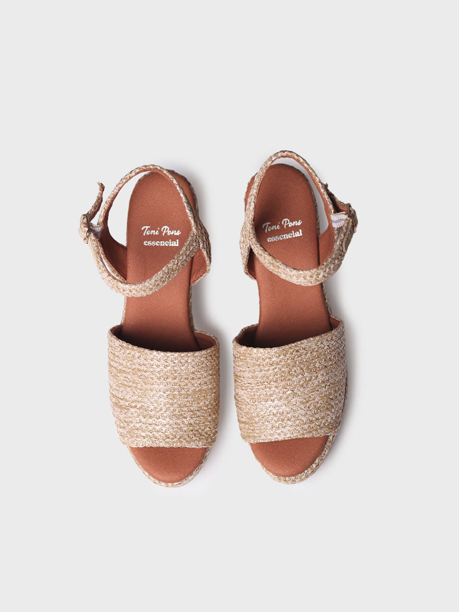 Women's high raffia espadrille - TULIA