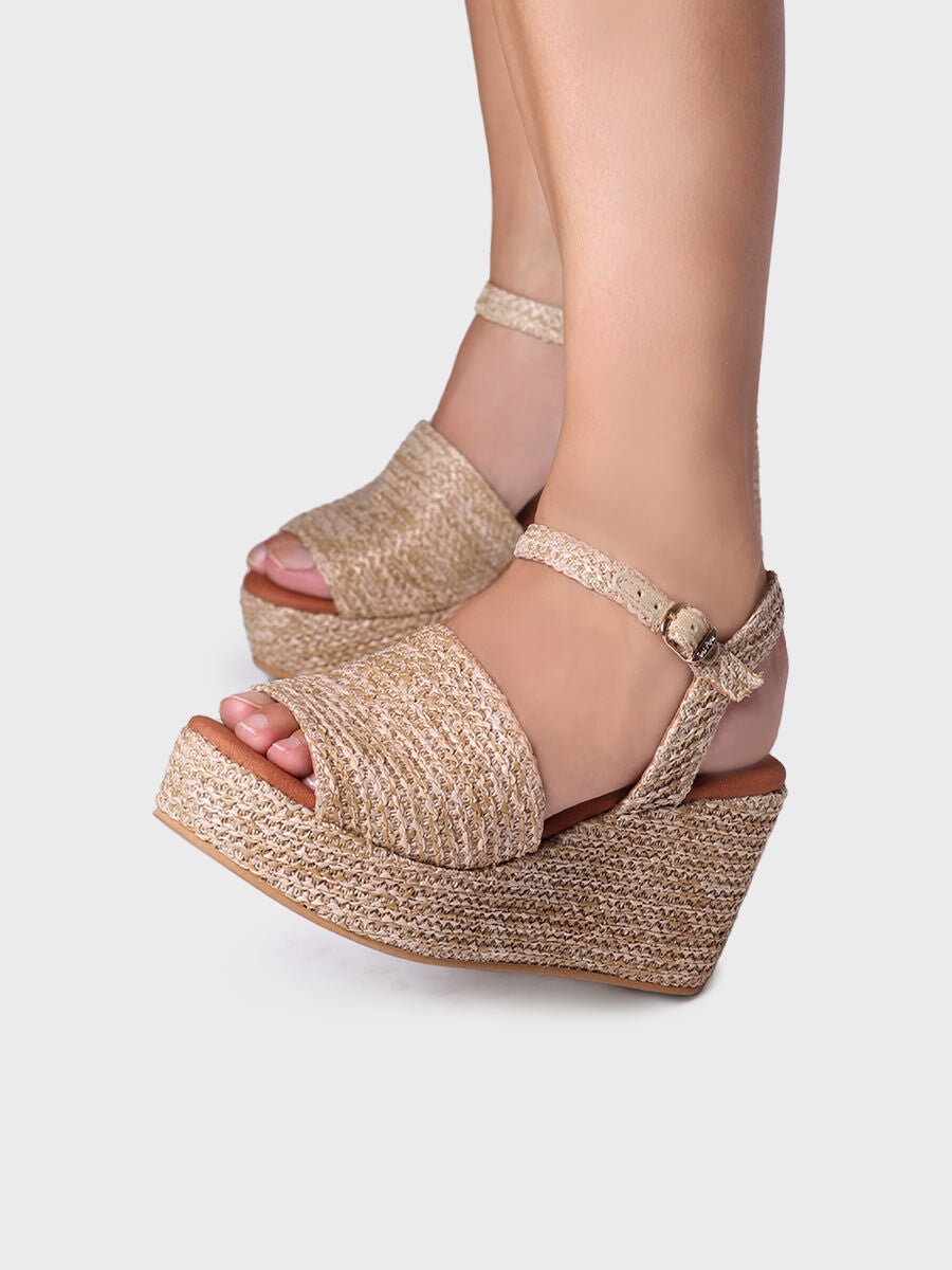 Women's high raffia espadrille - TULIA