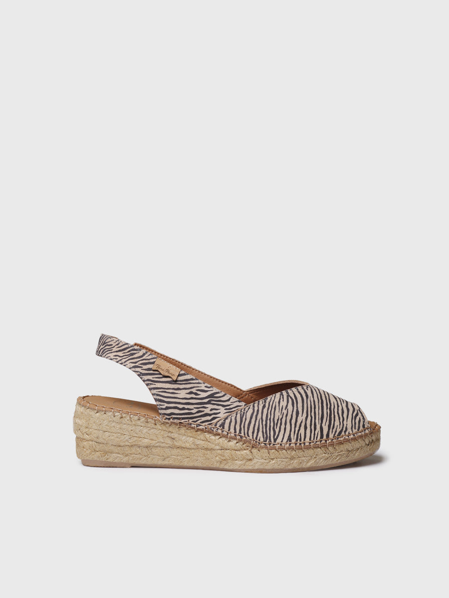 Wedge espadrilles in leather - BERNIA-P