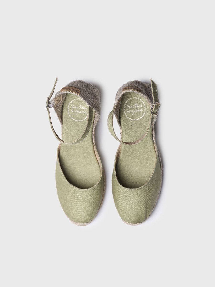 Espadrille compensée en jute à boucle | CALDES