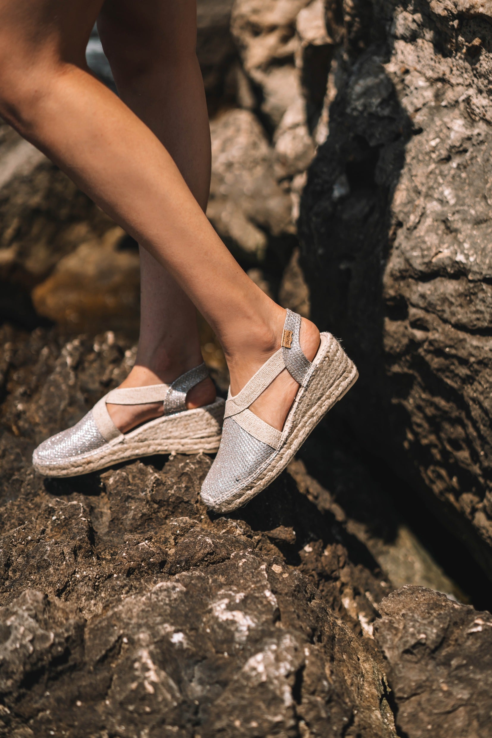 Espadrilles vegan brillantes pour femme - TRITON