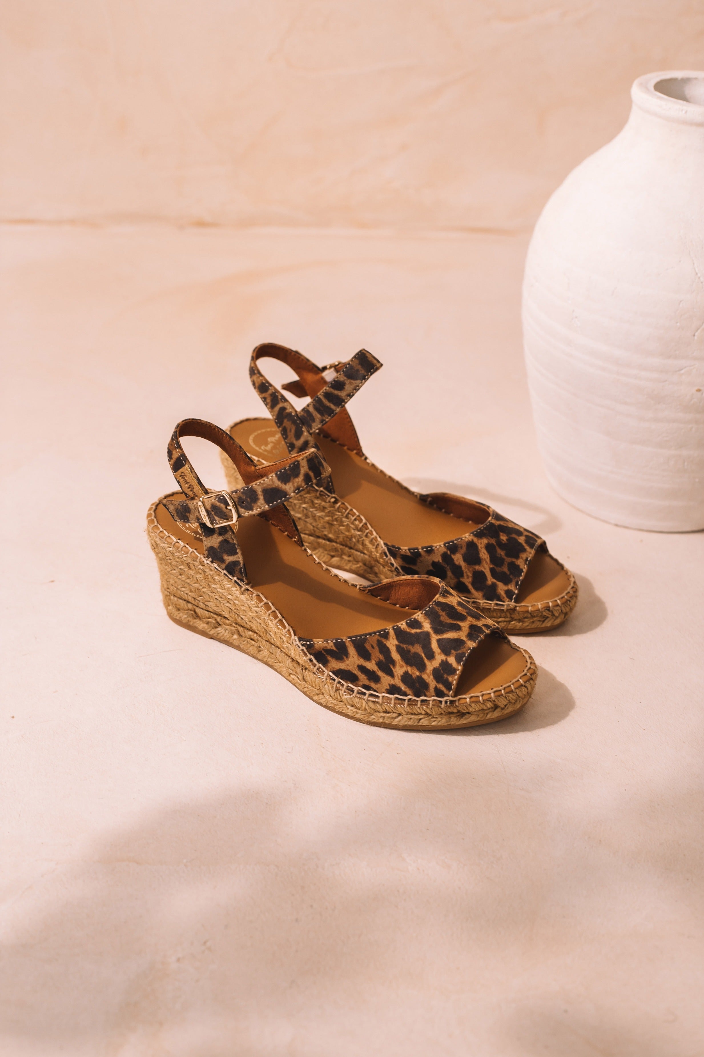 Espadrilles compensées pour femme en cuir - SIA-P