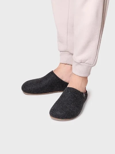 Men's clog-style house slipper in recycled felt | NEO-FR