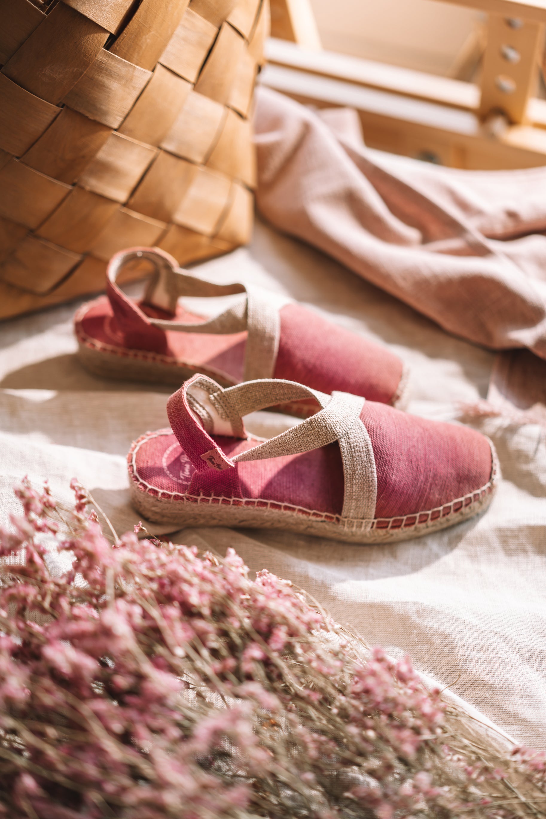 Women's flat vegan espadrilles in cotton fabric - VERDI-V