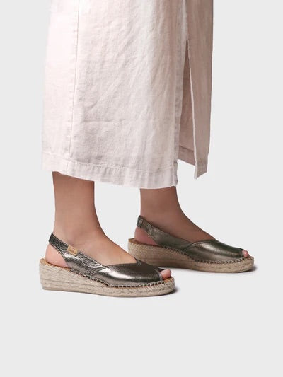 Espadrilles compensées en cuir - BERNIA-P