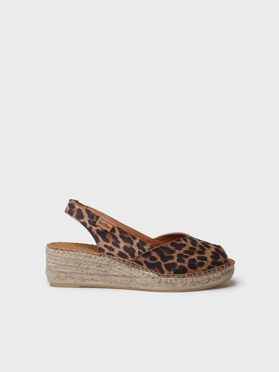 Wedge espadrilles in leather - BERNIA-P