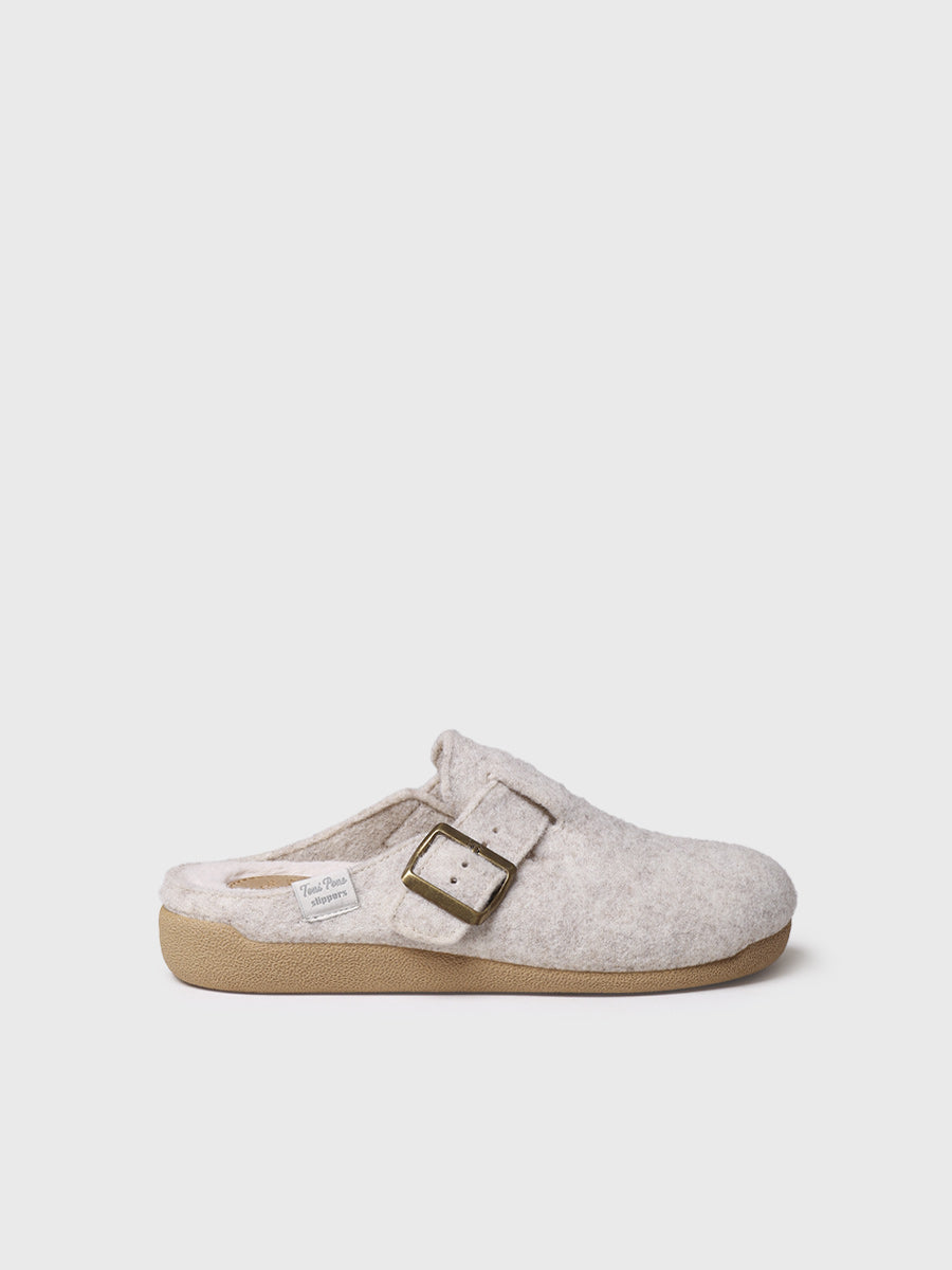 Women's clog-style slipper with buckle - MIMA-FP