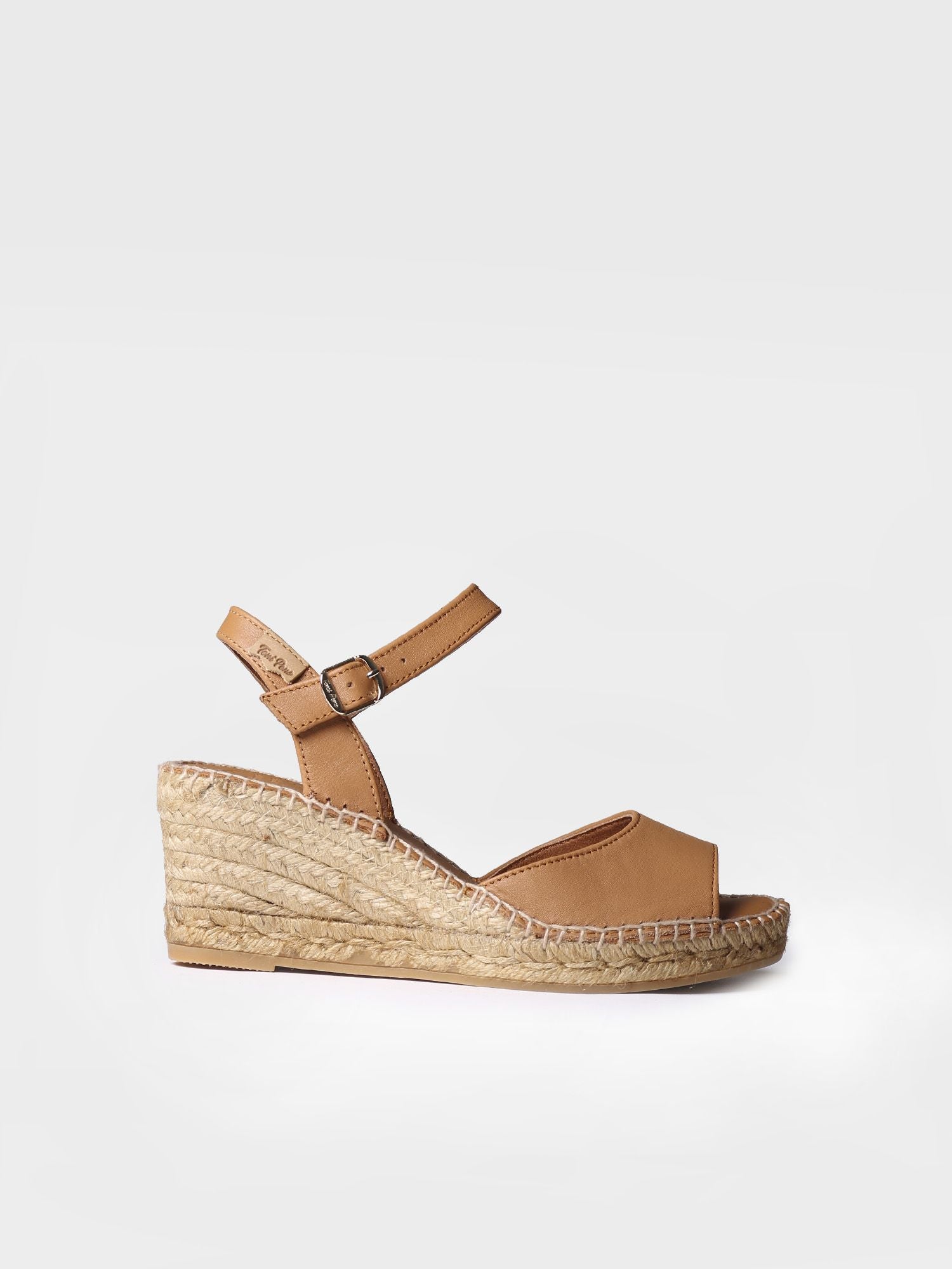 Espadrilles compensées pour femme en cuir - SIA-P