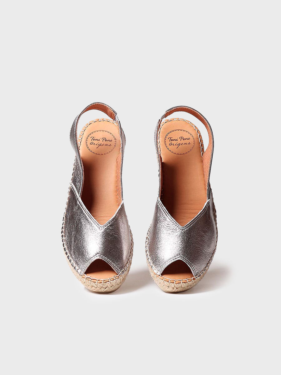 Espadrilles compensées en cuir - BERNIA-P
