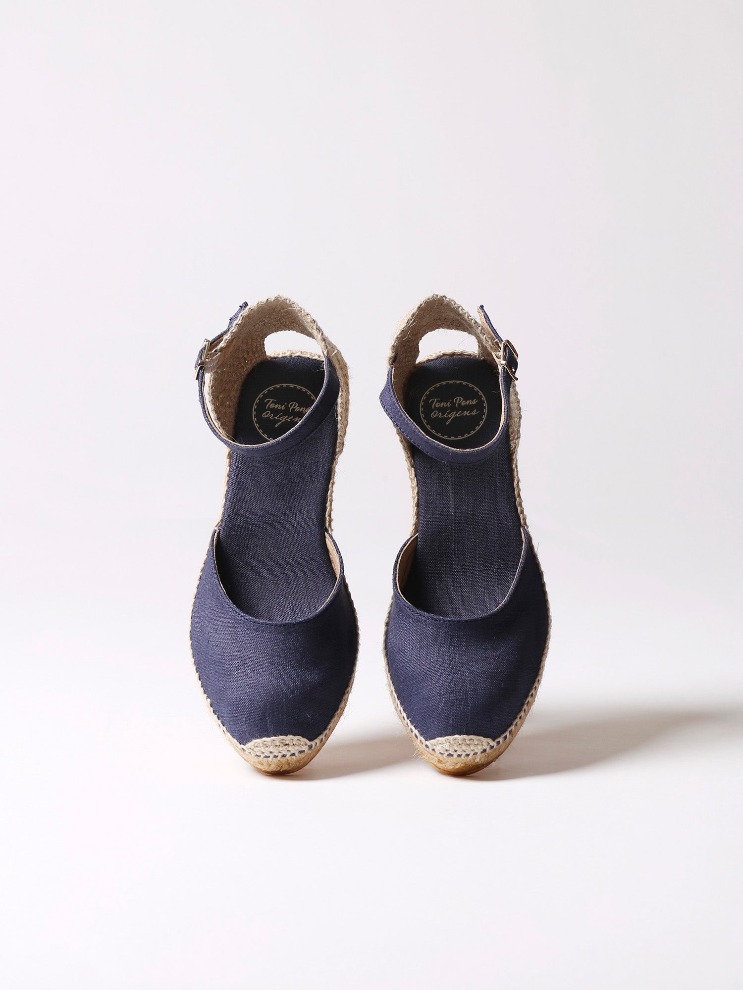 Jute wedge espadrilles with buckle - CALDES