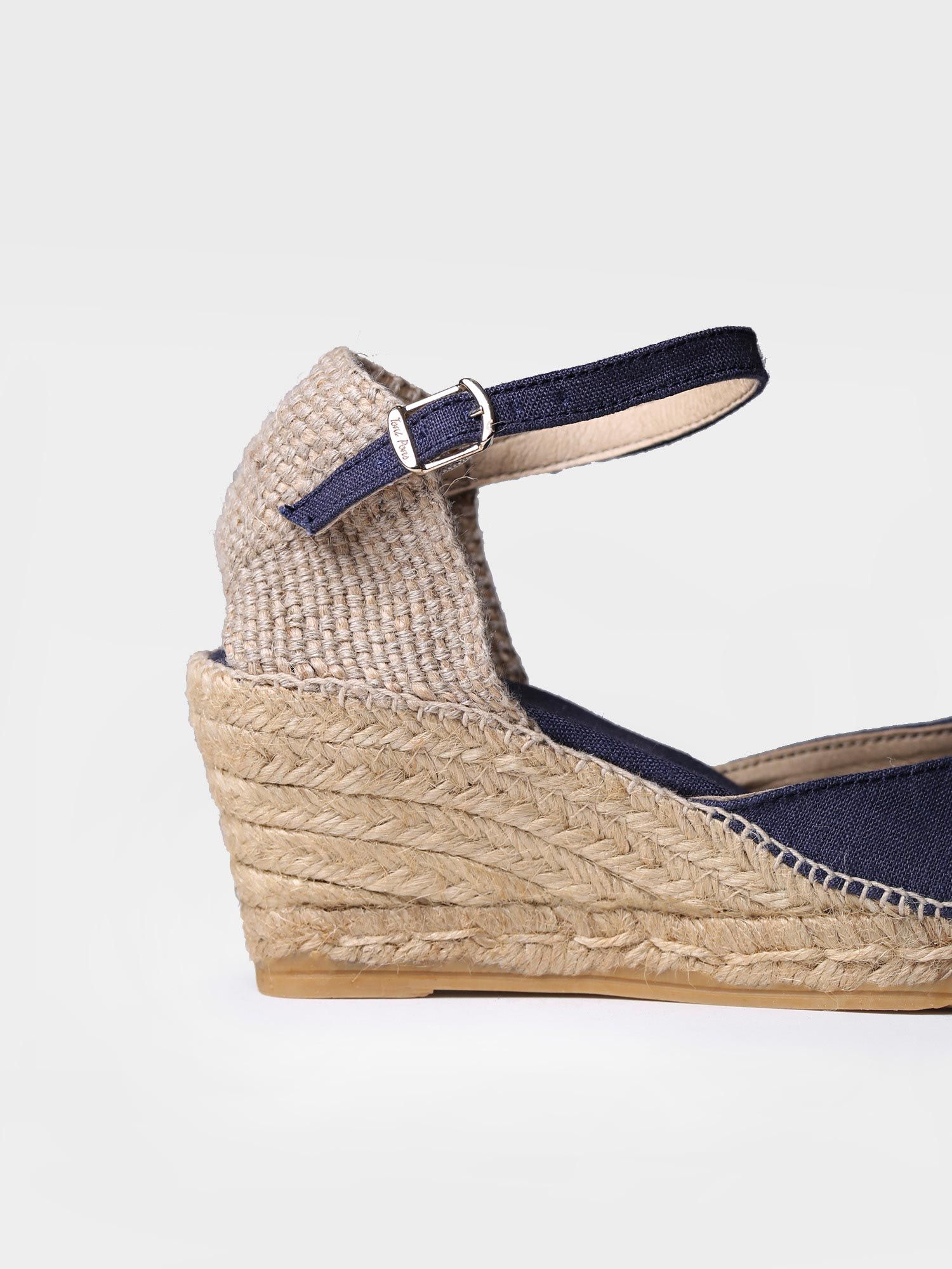 Jute wedge espadrilles with buckle - CALDES
