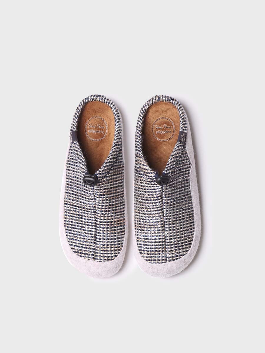 Men's clog-style shoe in fabric and felt - NADIR-DS