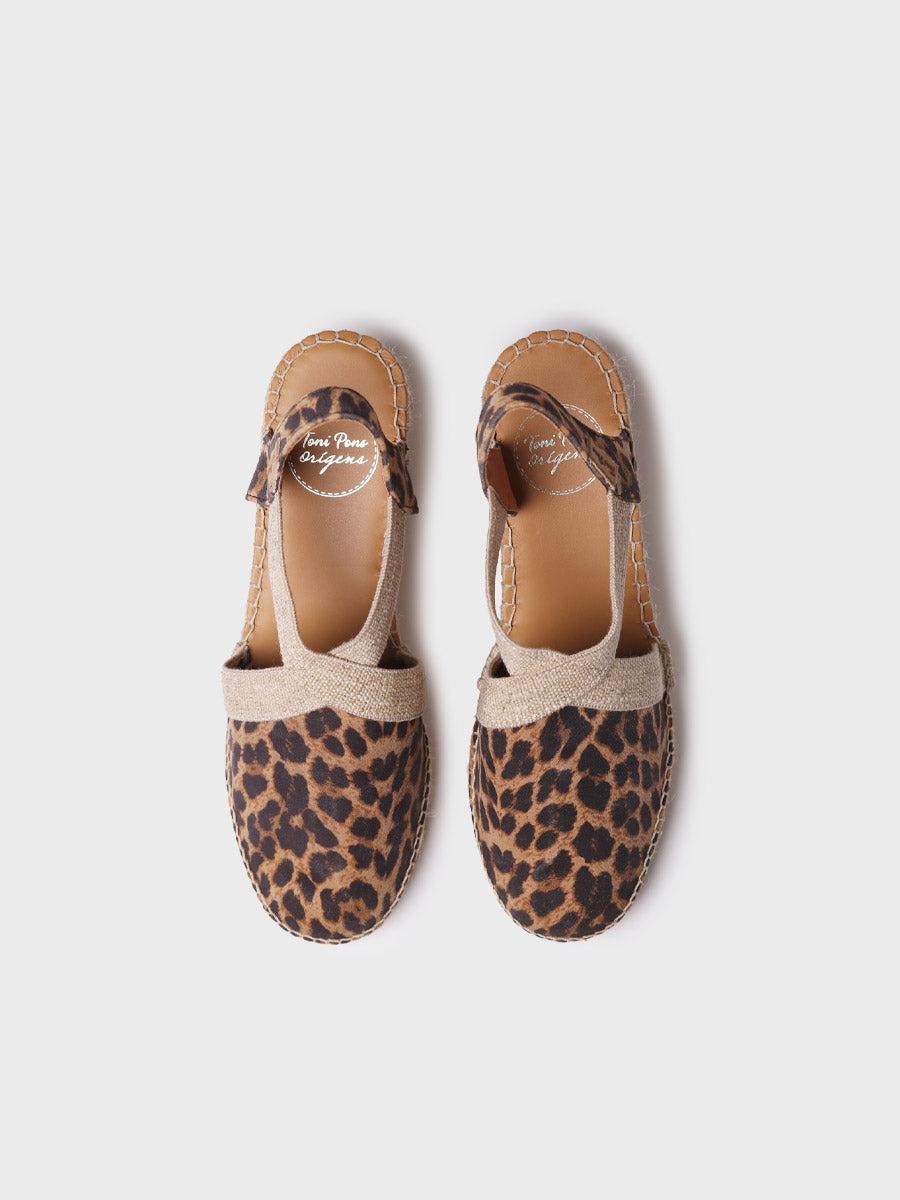Medium wedge espadrilles in leather - TOSSA