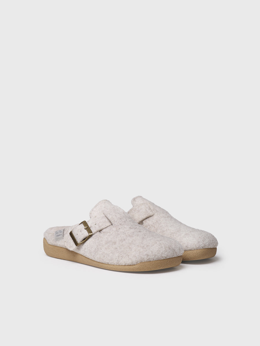 Women's clog-style slipper with buckle - MIMA-FP