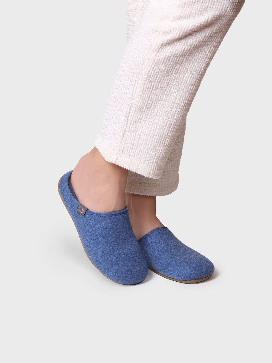 Chausson femme style sabot en feutre recyclé - MONA-FR