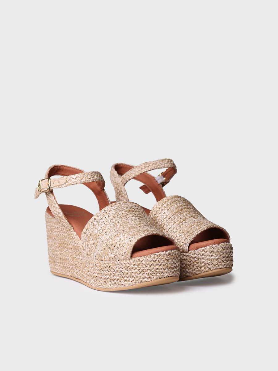 Women's high raffia espadrille - TULIA