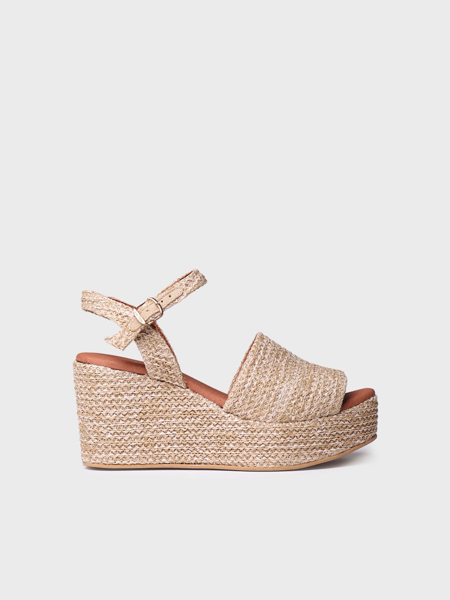 Women's high raffia espadrille - TULIA