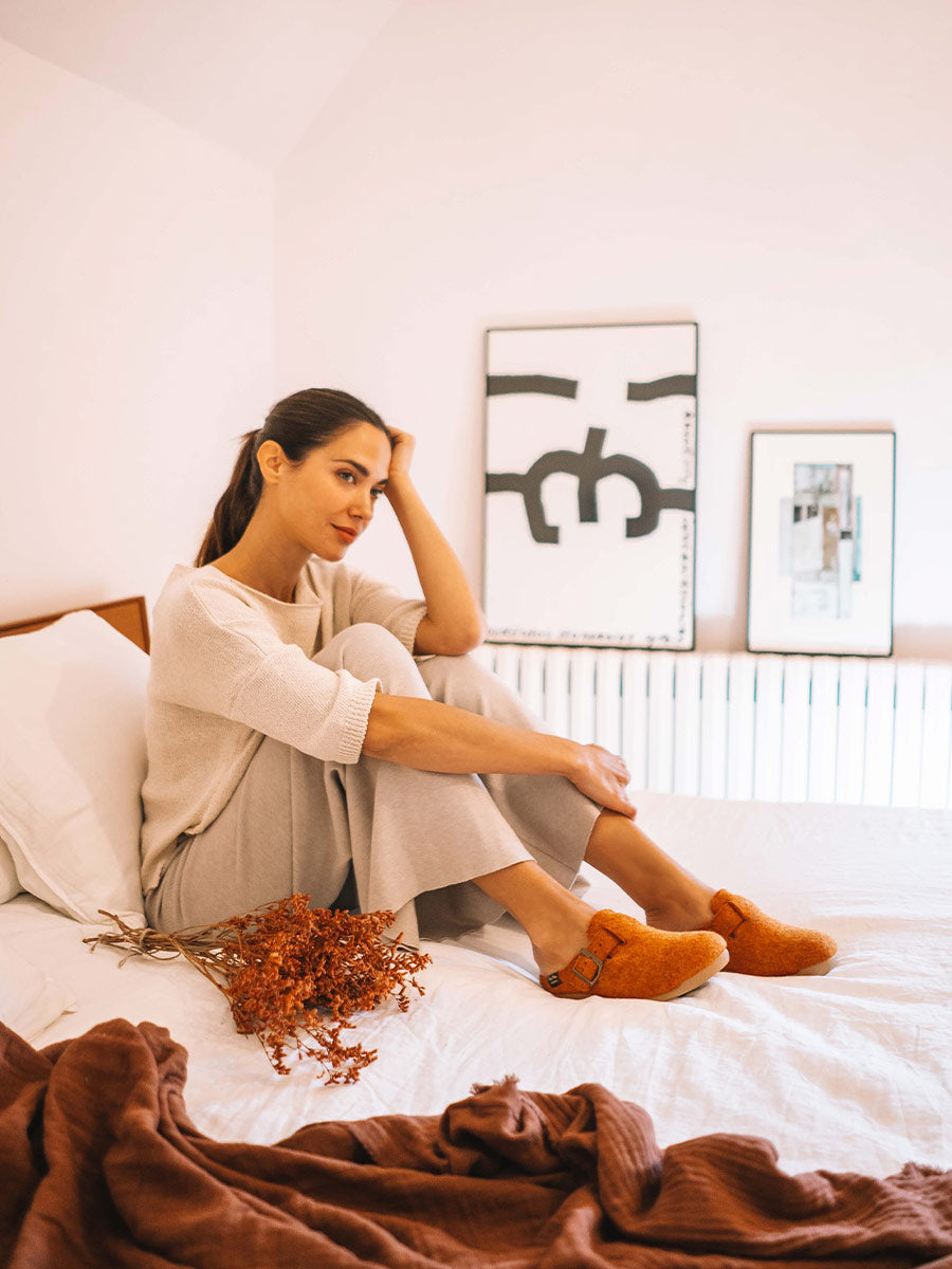 MIMA-FP - Women's clog-style slipper with buckle