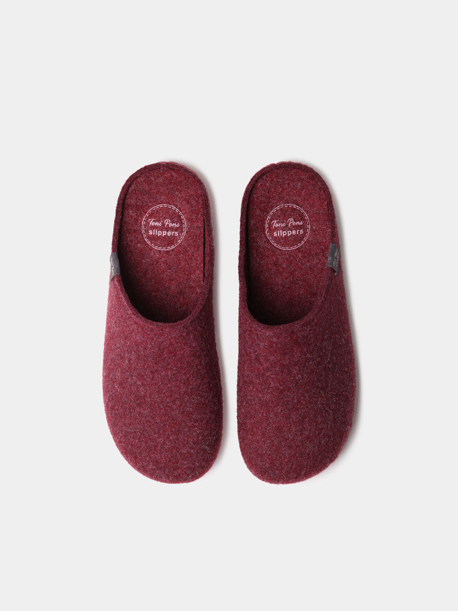 Chausson femme style sabot en feutre recyclé - MONA-FR