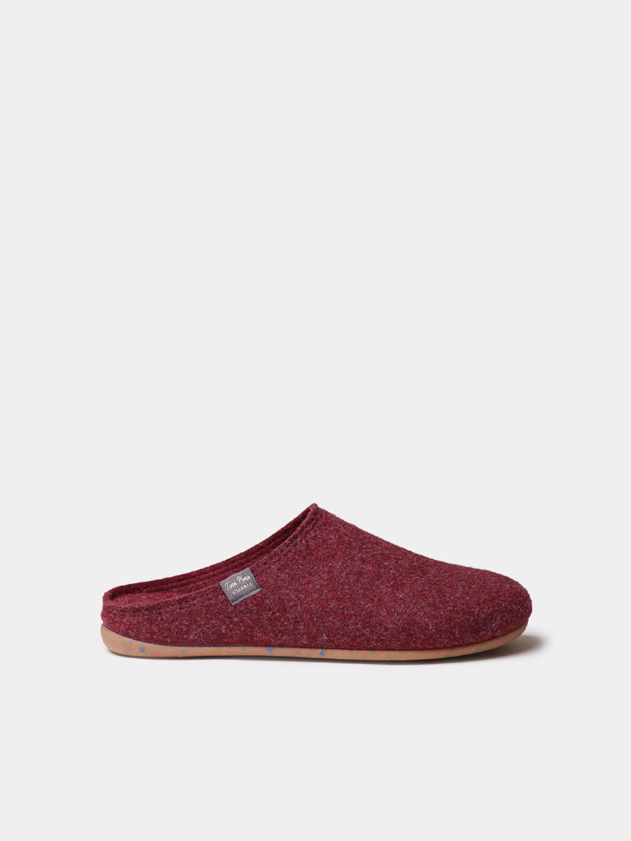 Chausson femme style sabot en feutre recyclé - MONA-FR