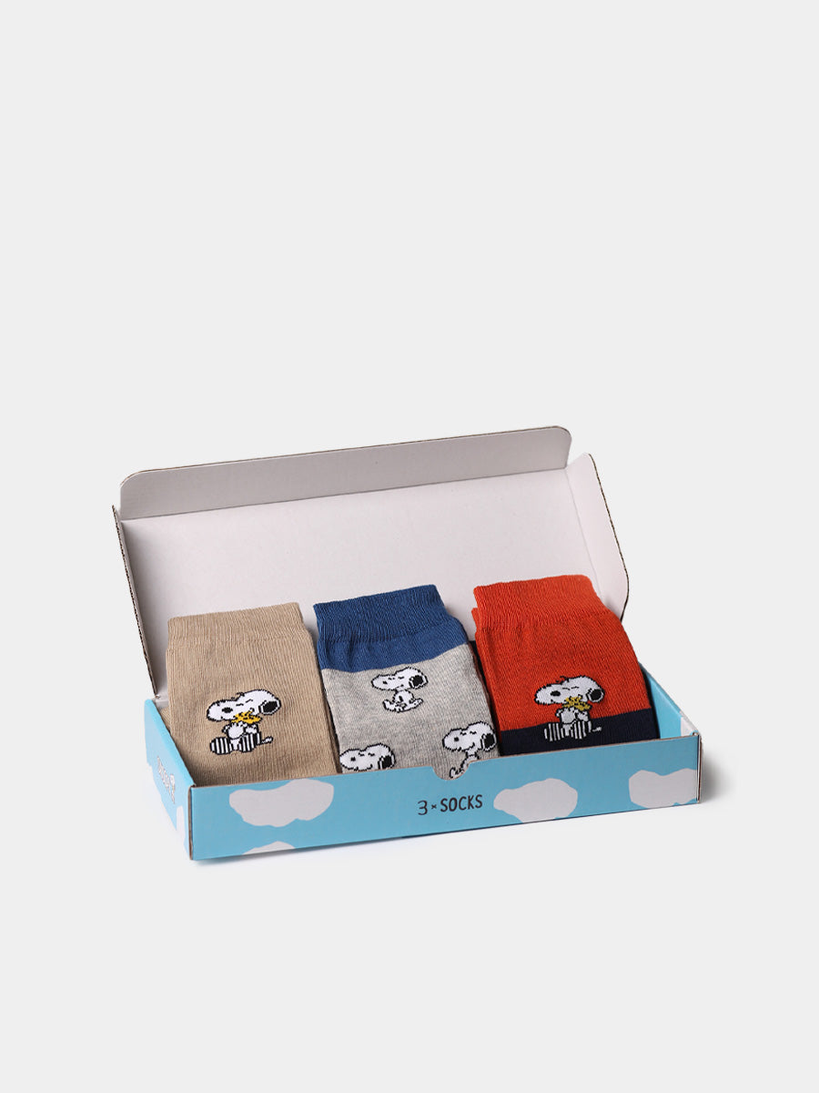 PACK OF 3 UNISEX SNOOPY SOCKS - LARGE | SNOOPY PACK