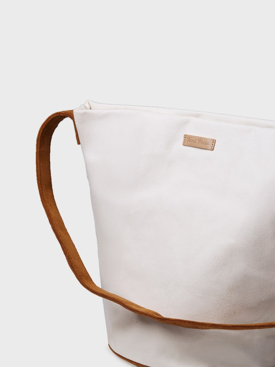 Women's bag in cotton canvas with adjustable handle | GOA