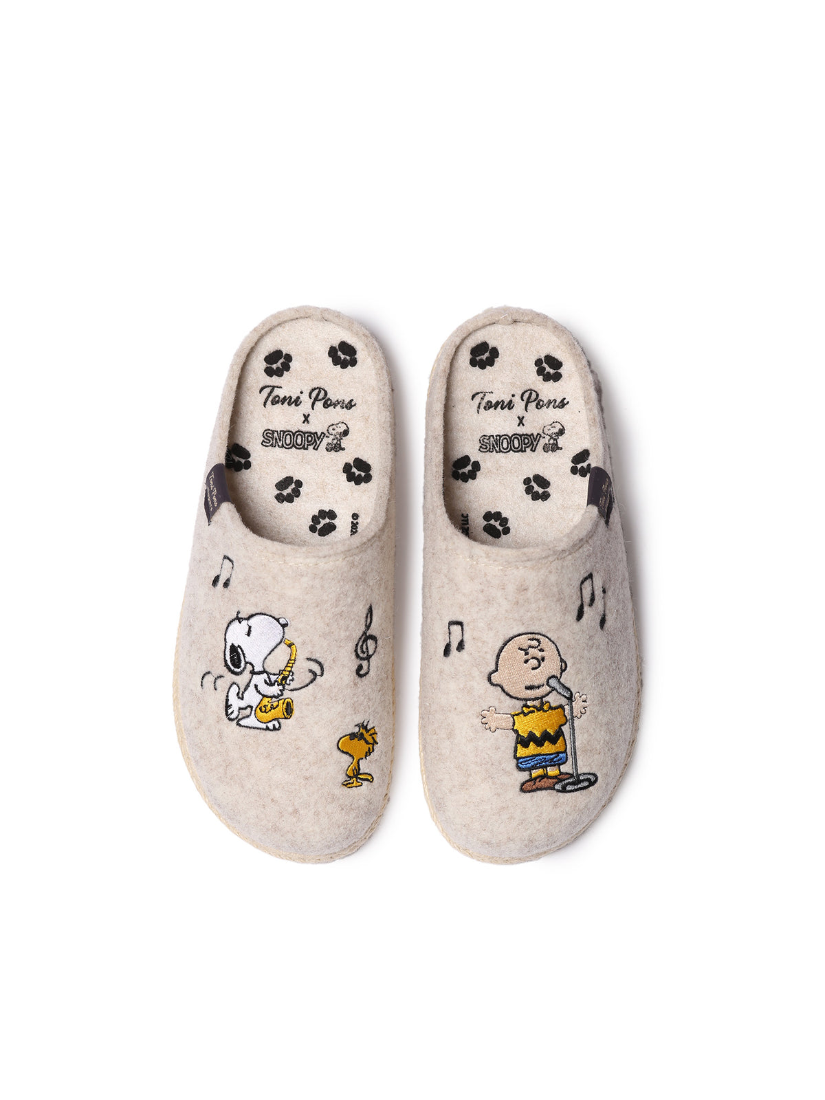 Chaussons d'intérieur style sabots en feutre Snoopy pour femme | SNOOPY