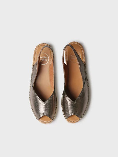 Espadrilles compensées en cuir - BERNIA-P