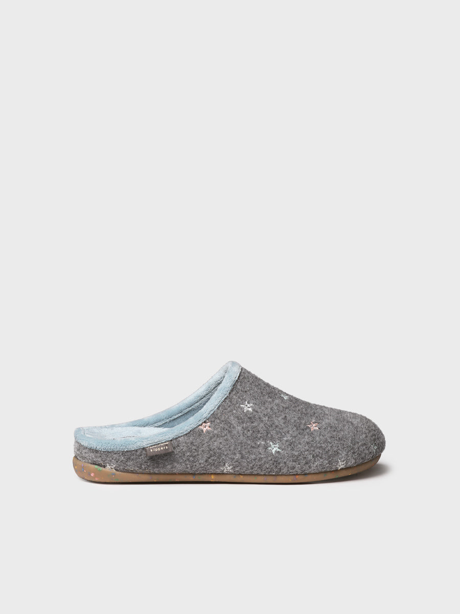 Women's open slipper with luminescent embroidery | MONA-FT